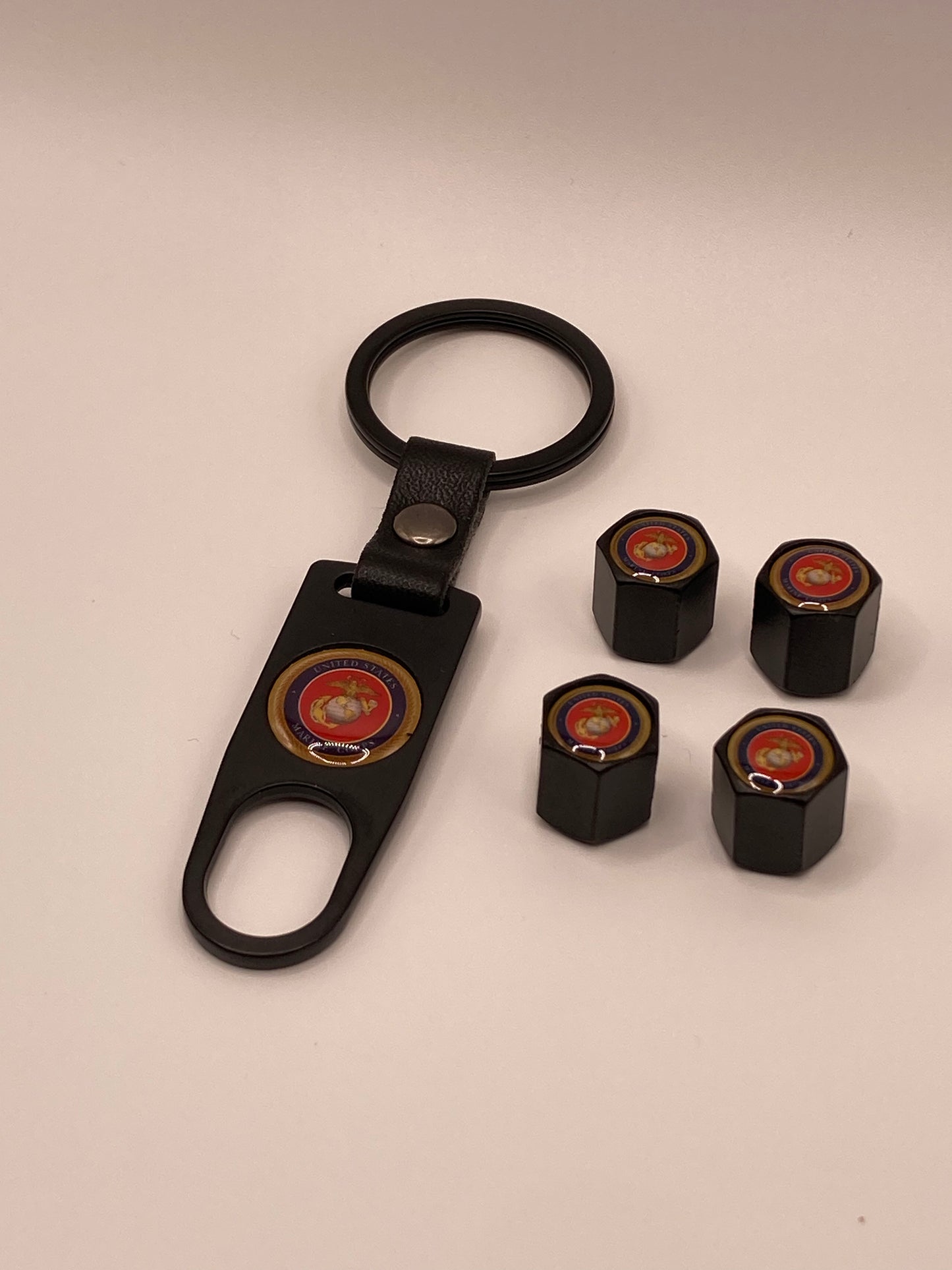 USMC - premium valve stem cap set - 5pcs - Keychain