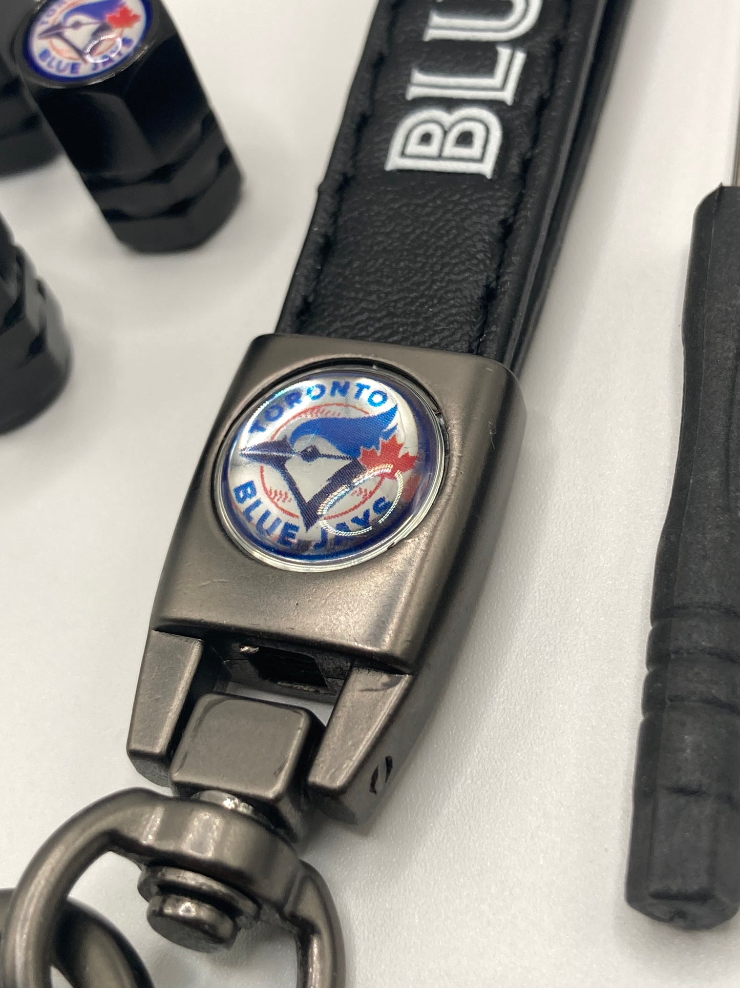 MLB - Blue Jays Gift Set - Keychain & Valve Stem Caps - 5pcs set