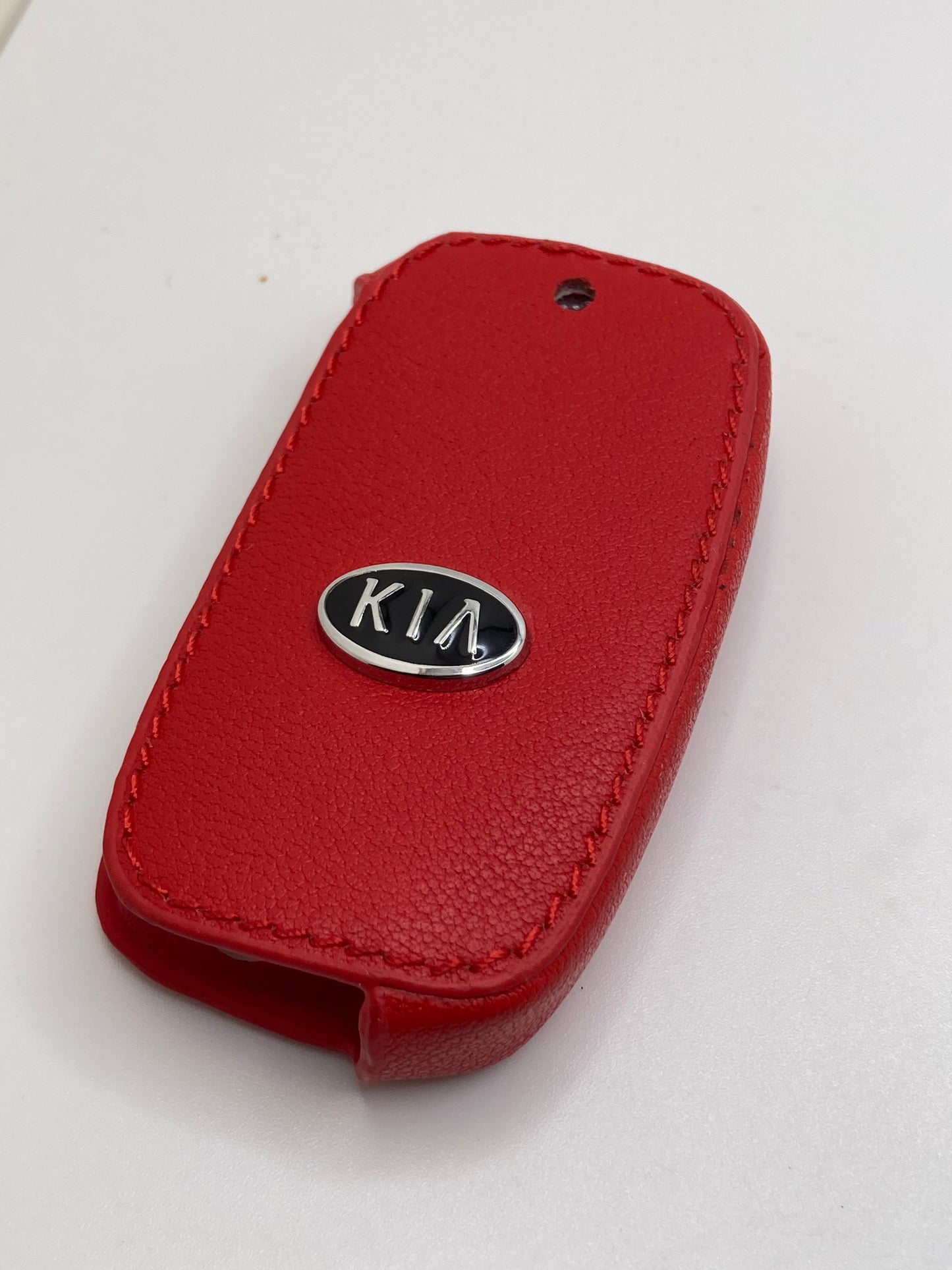 KIA - Leather Keychain Set - Red - 2pcs
