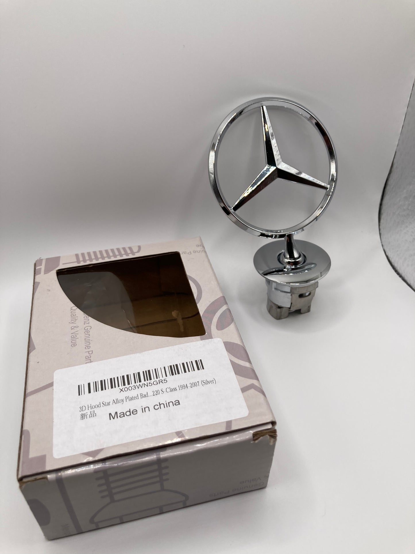 Mercedes - 3d Mercedes Star Hood Ornament - 220 S-Class - 1994-2007 - Chrome