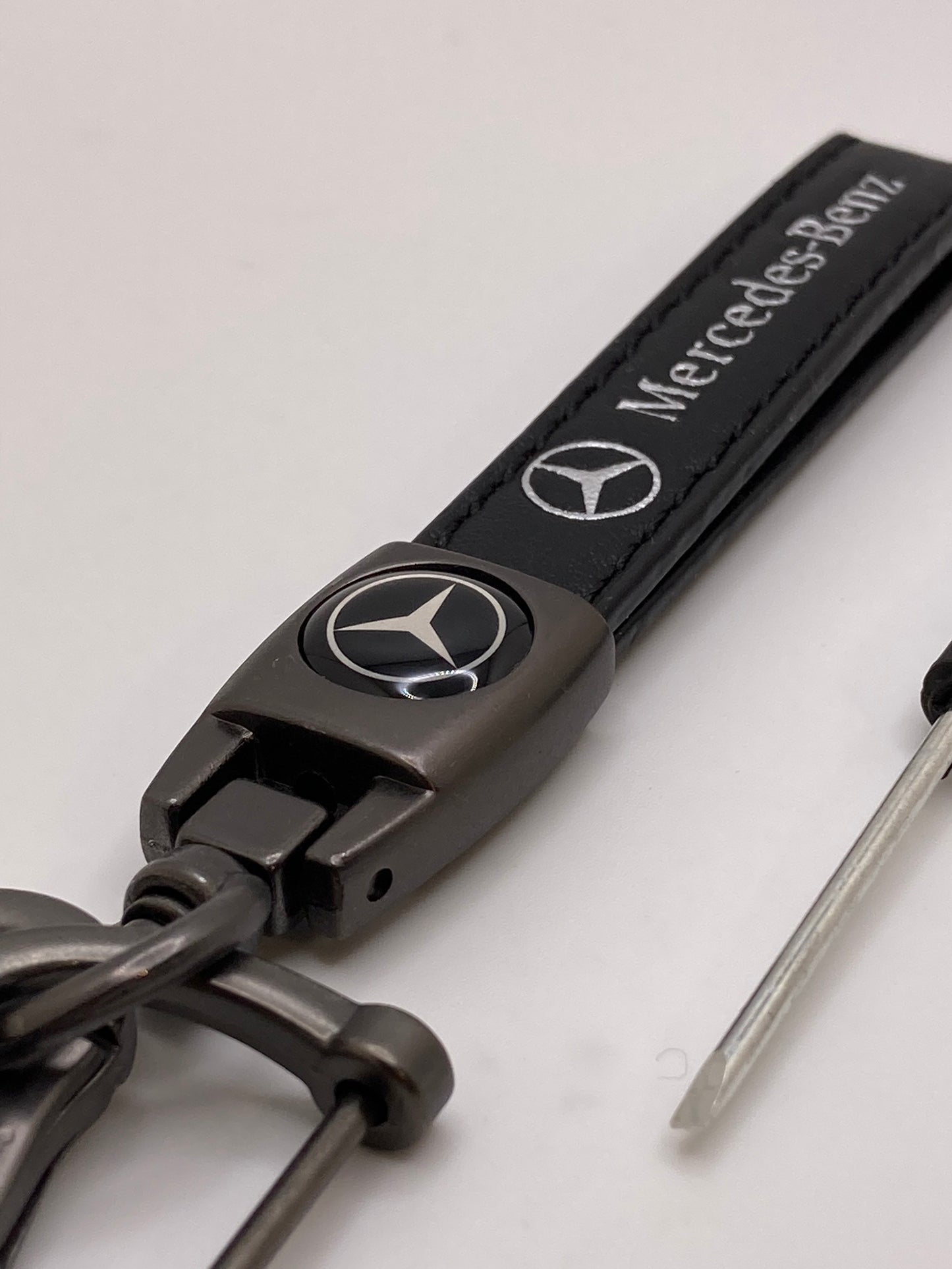 Mercedes leather keychains and key fob cases
