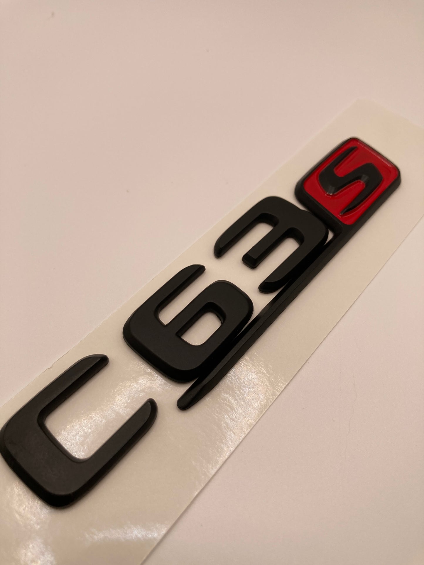 Mercedes - AMG - 4pcs Matte Black C63s AMG V8 BITURBO Trunk Badges Emblems - W205