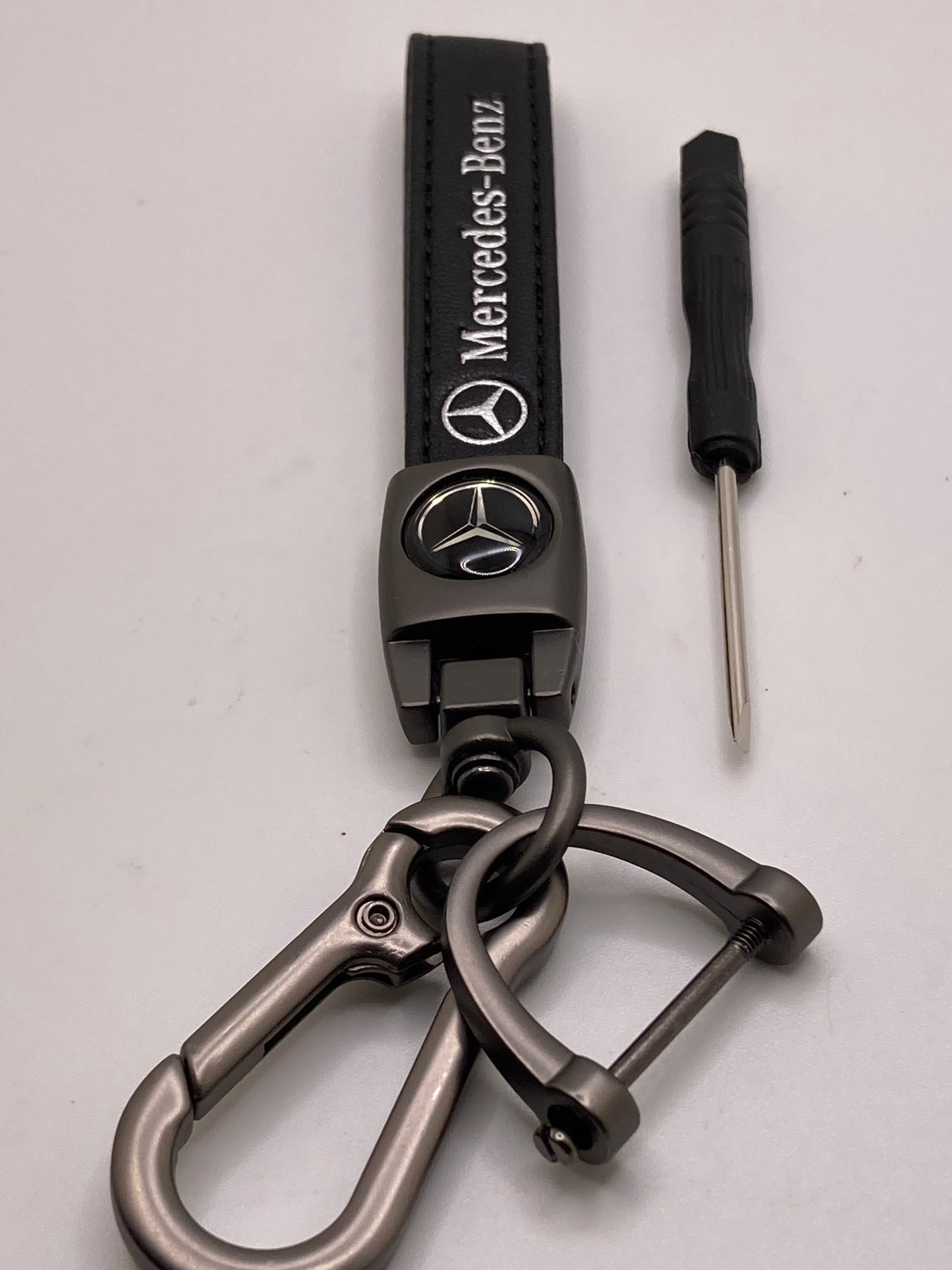 Mercedes leather keychains and key fob cases