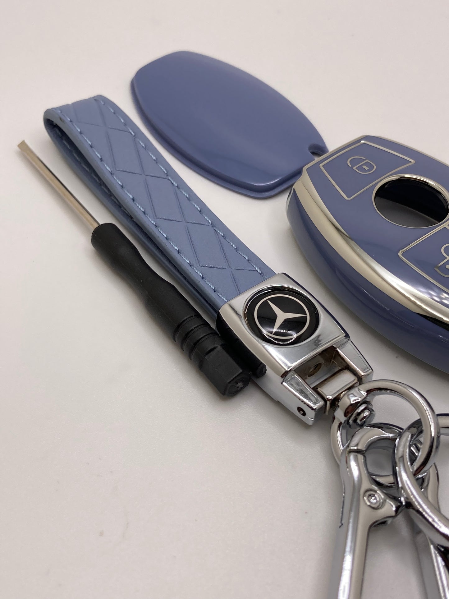 Mercedes leather keychains and key fob cases
