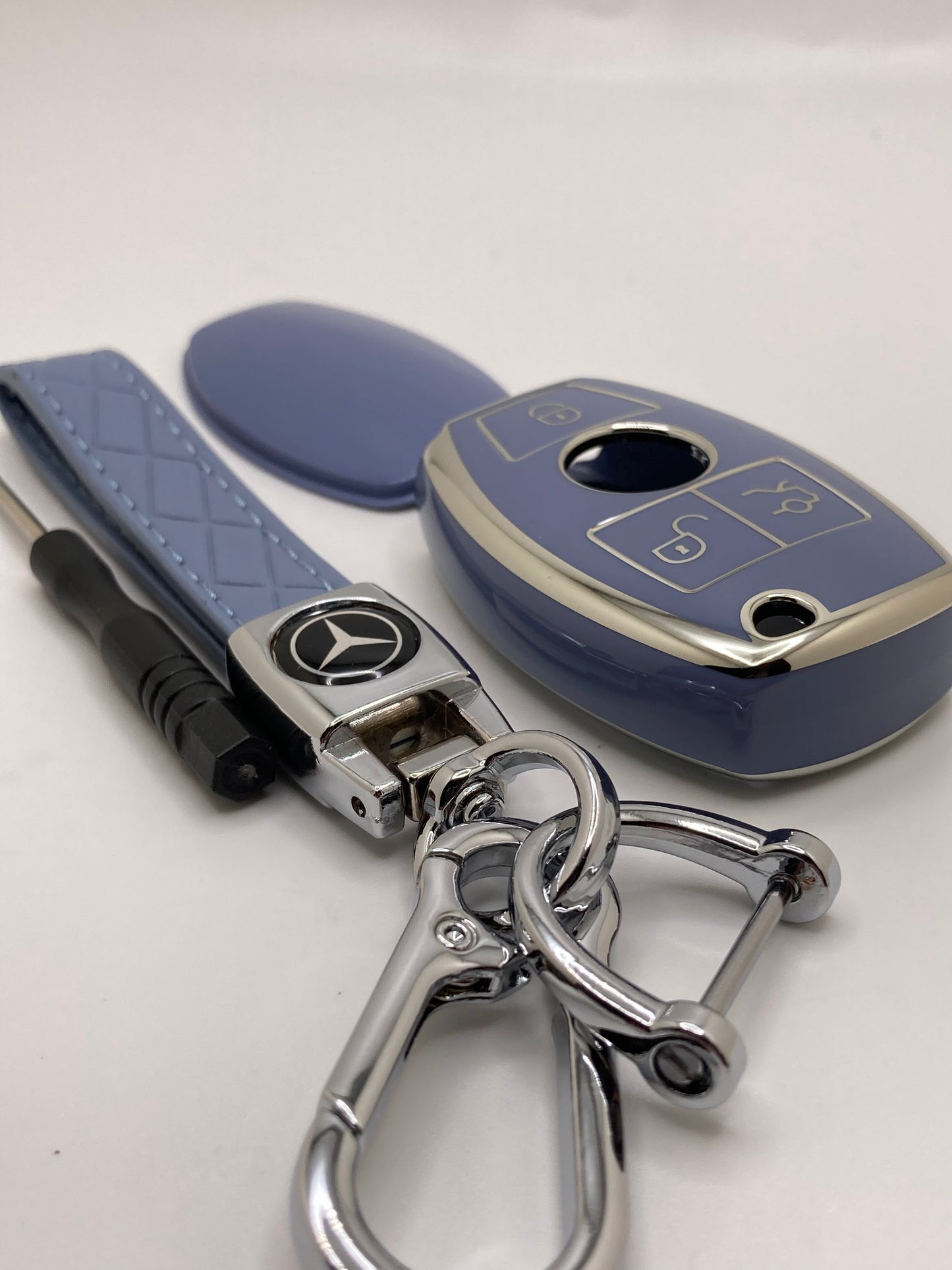 Mercedes leather keychains and key fob cases