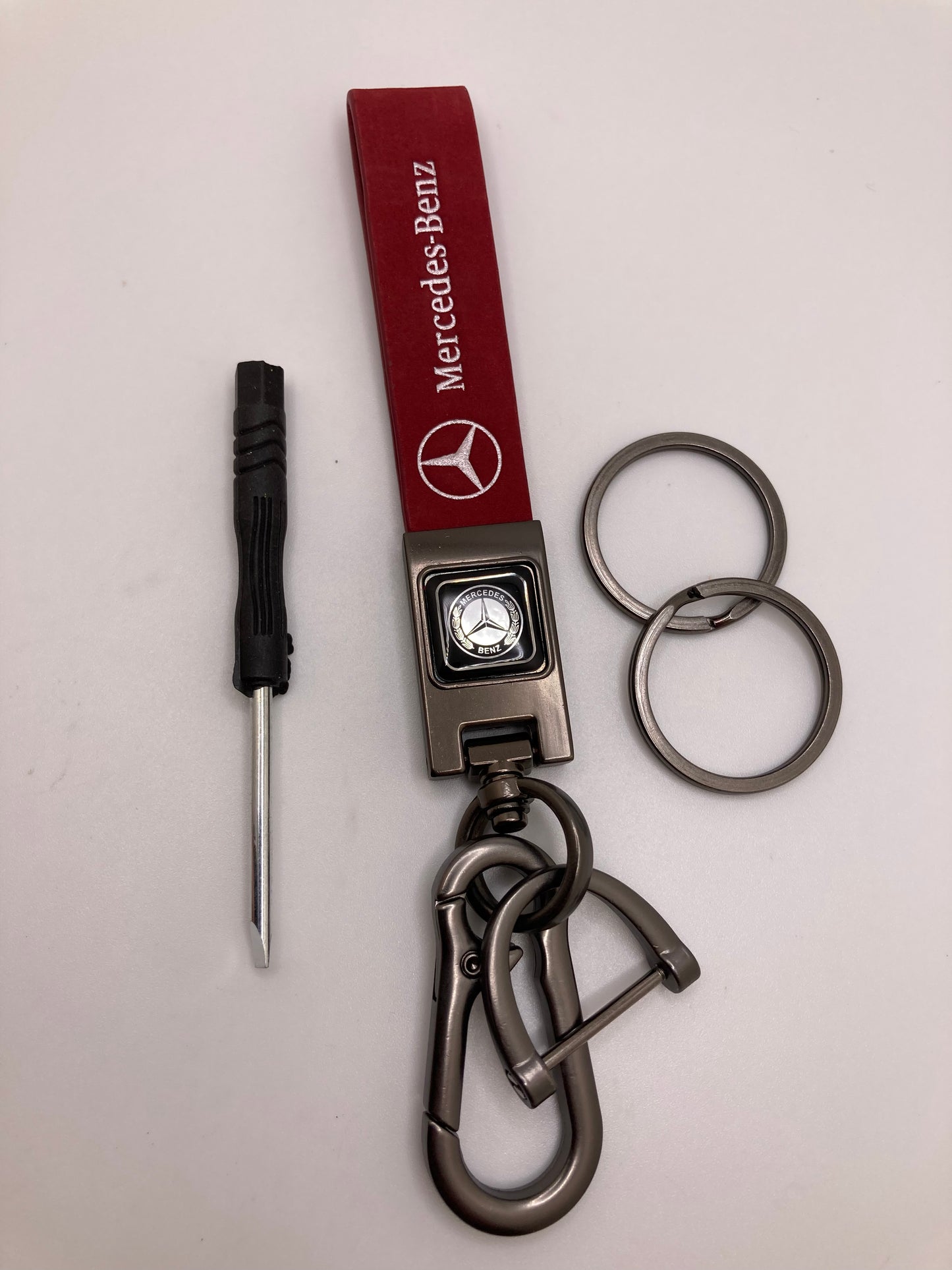 Mercedes leather keychains and key fob cases