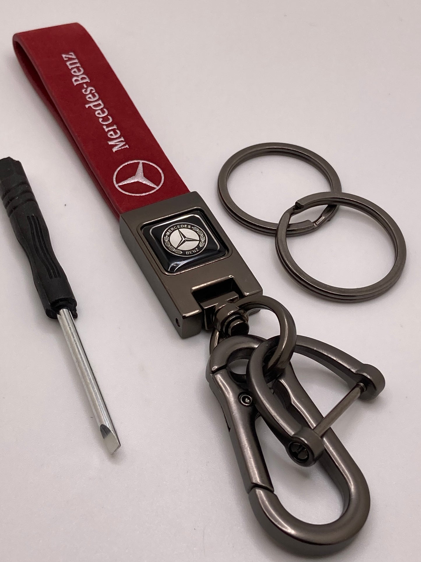 Mercedes leather keychains and key fob cases