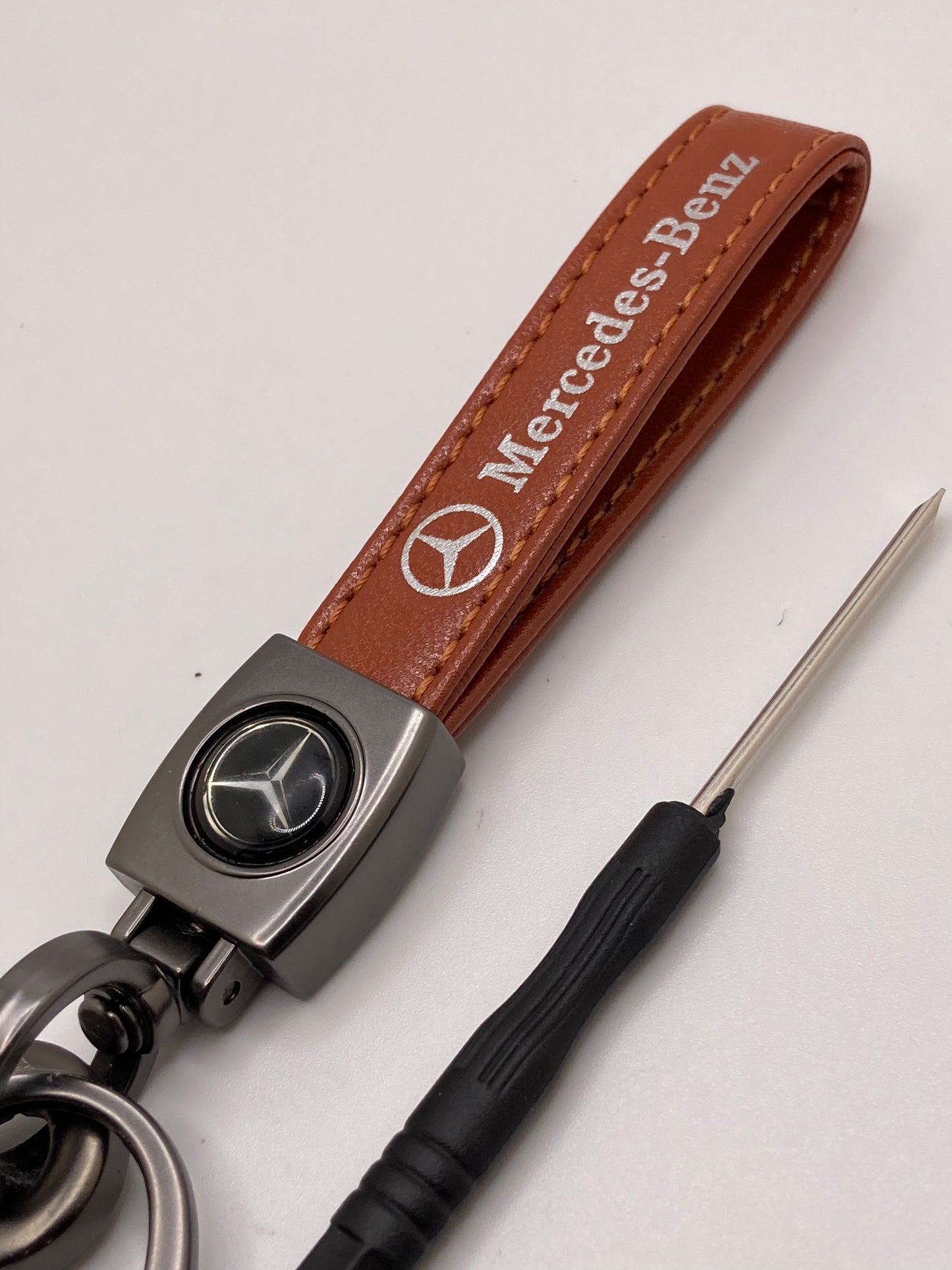 Mercedes leather keychains and key fob cases