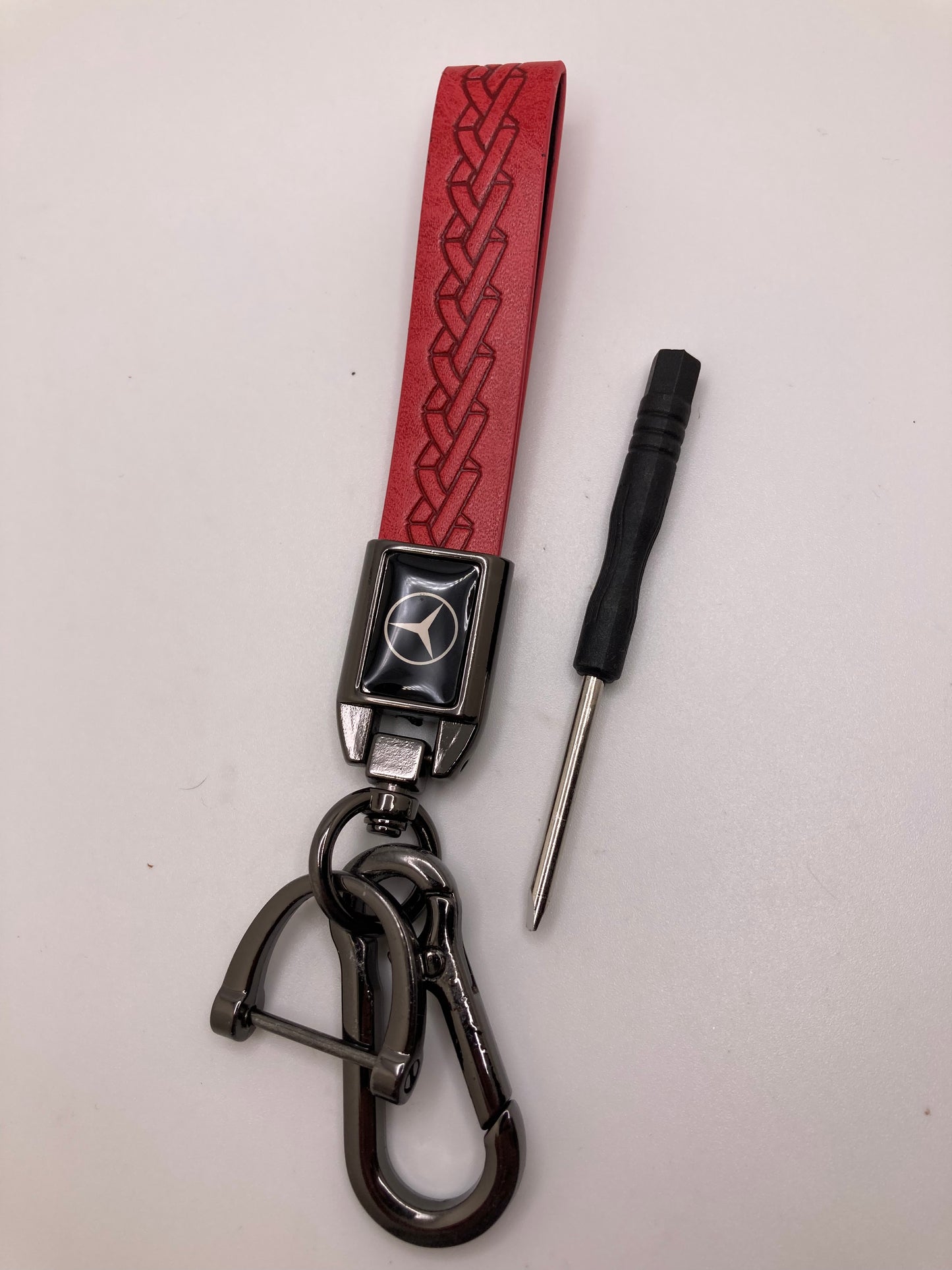 Mercedes leather keychains and key fob cases