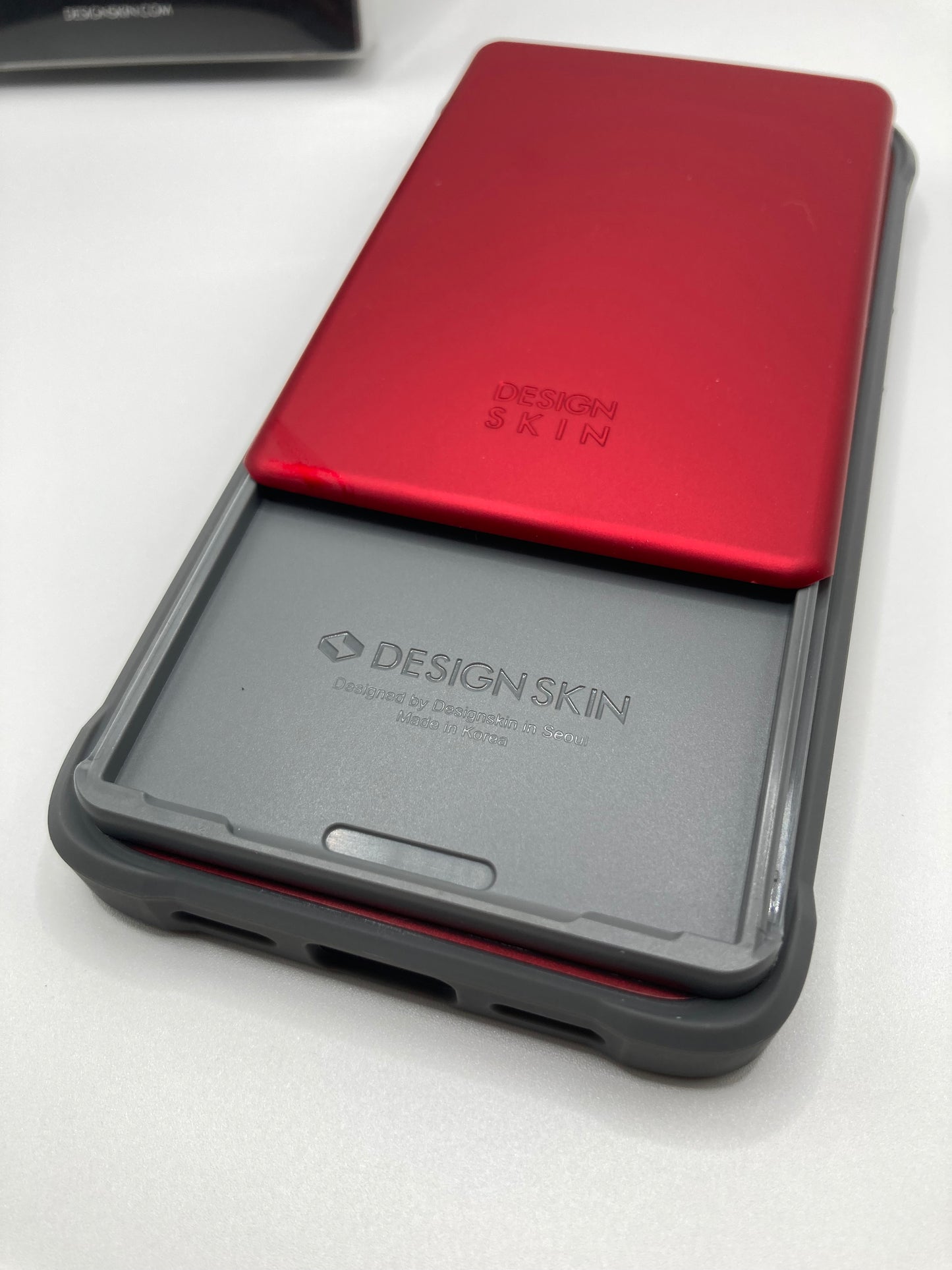 iPhone 12 - DesignSkin - sliding wallet phone case - Burgundy Red