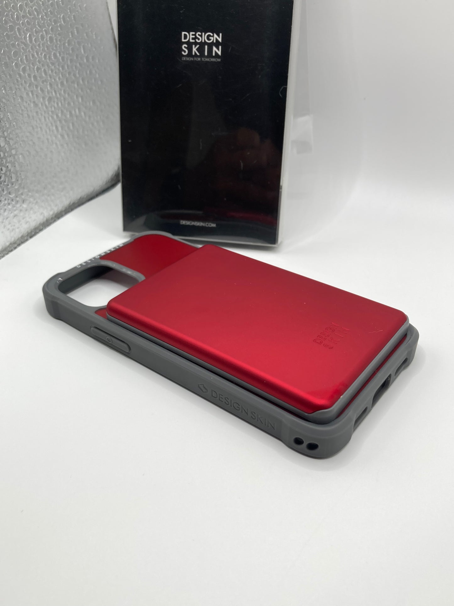 iPhone 12 - DesignSkin - sliding wallet phone case - Burgundy Red