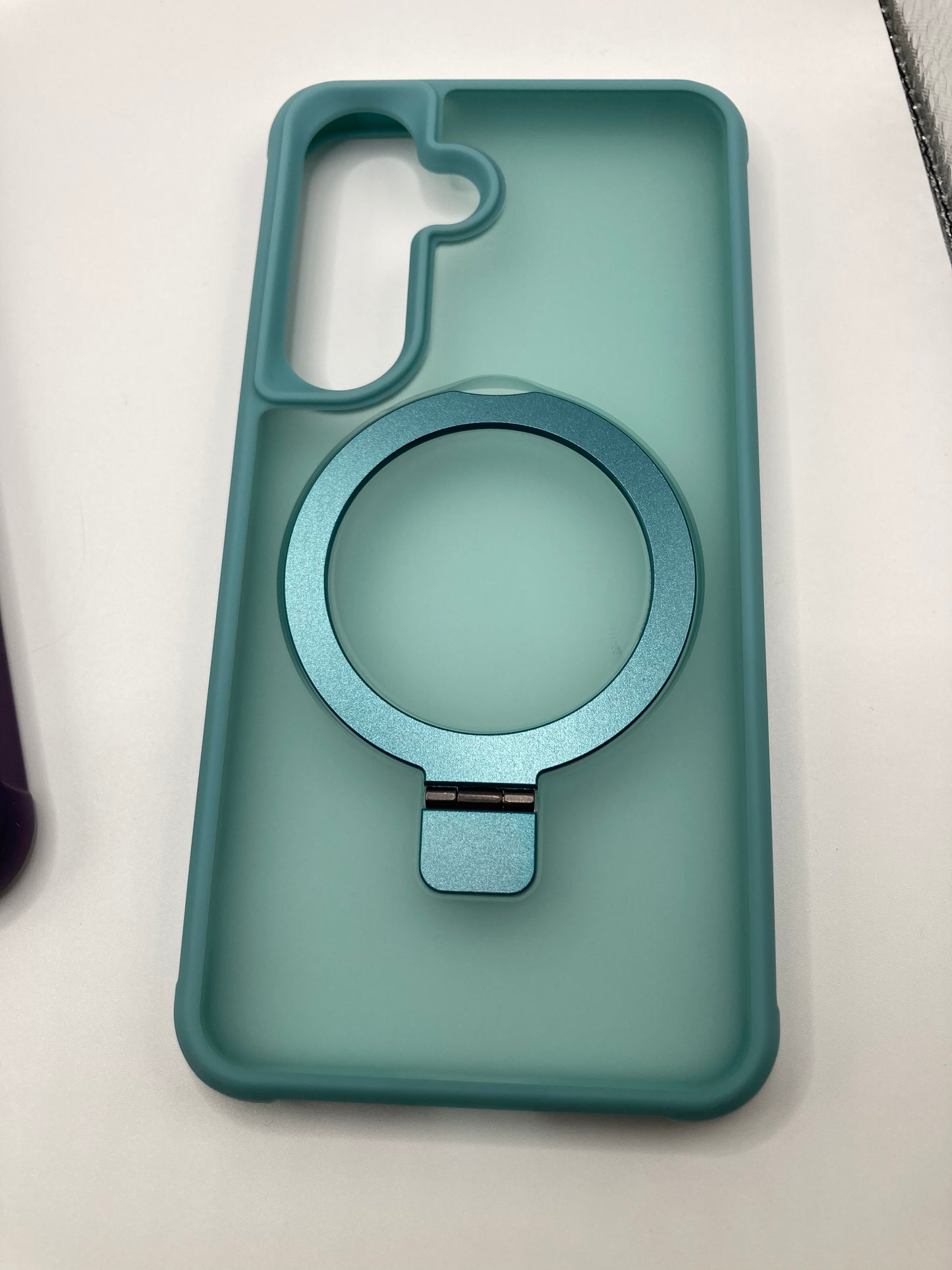 Magnetic Adjustable Ring Case for Samsung Galaxy S25 - Purple or Green
