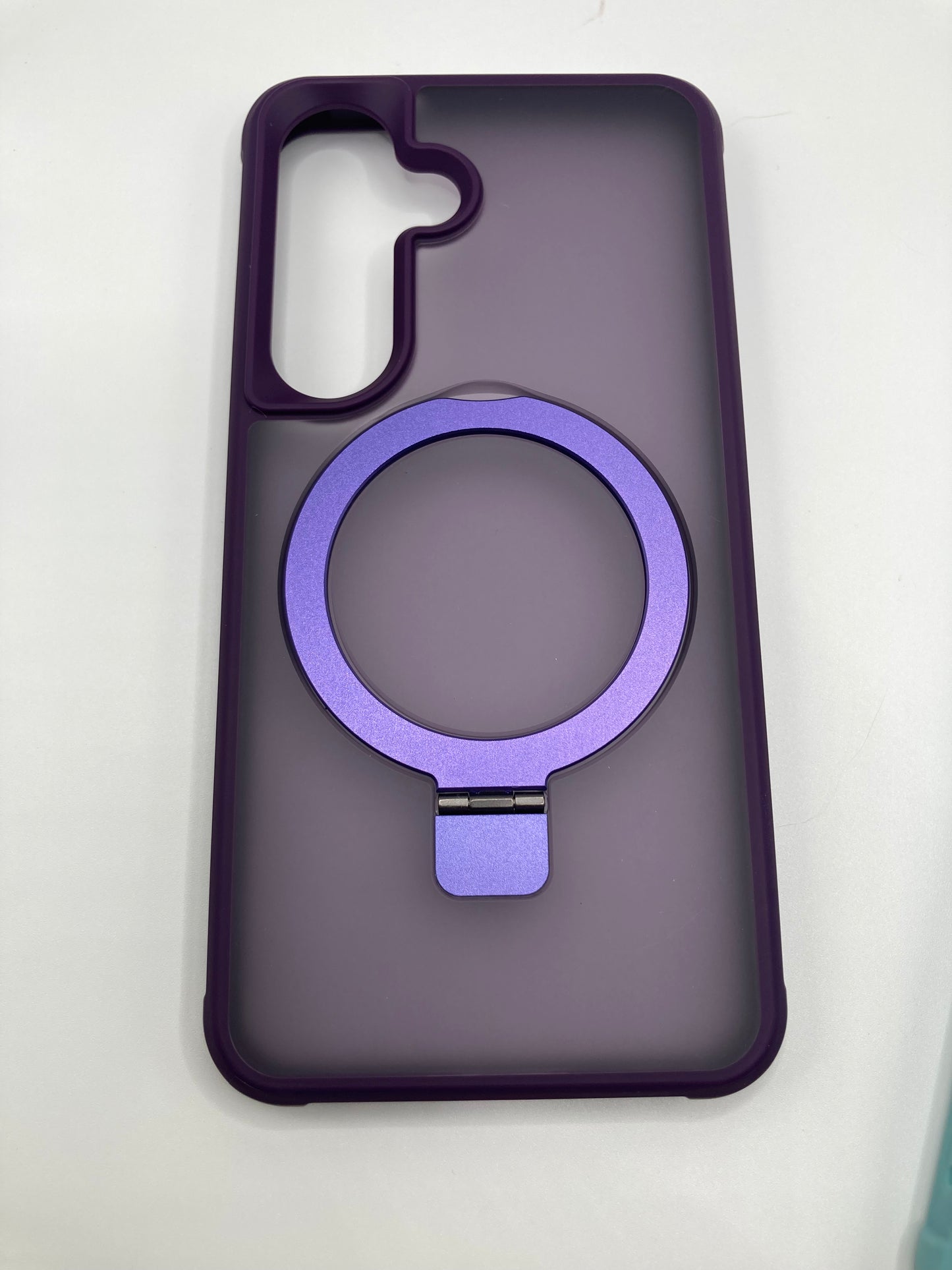 Magnetic Adjustable Ring Case for Samsung Galaxy S25 - Purple or Green