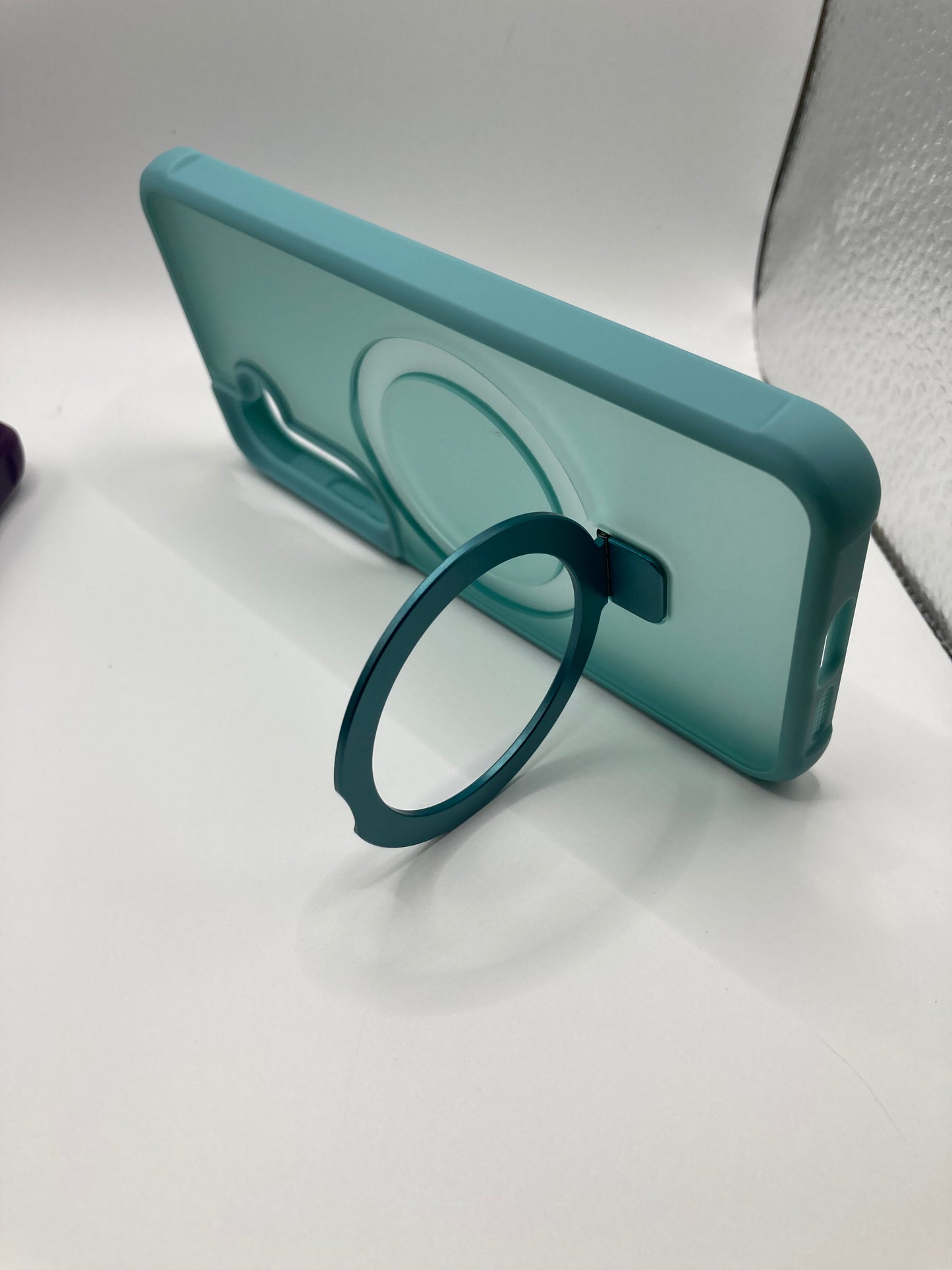 Magnetic Adjustable Ring Case for Samsung Galaxy S25 - Purple or Green