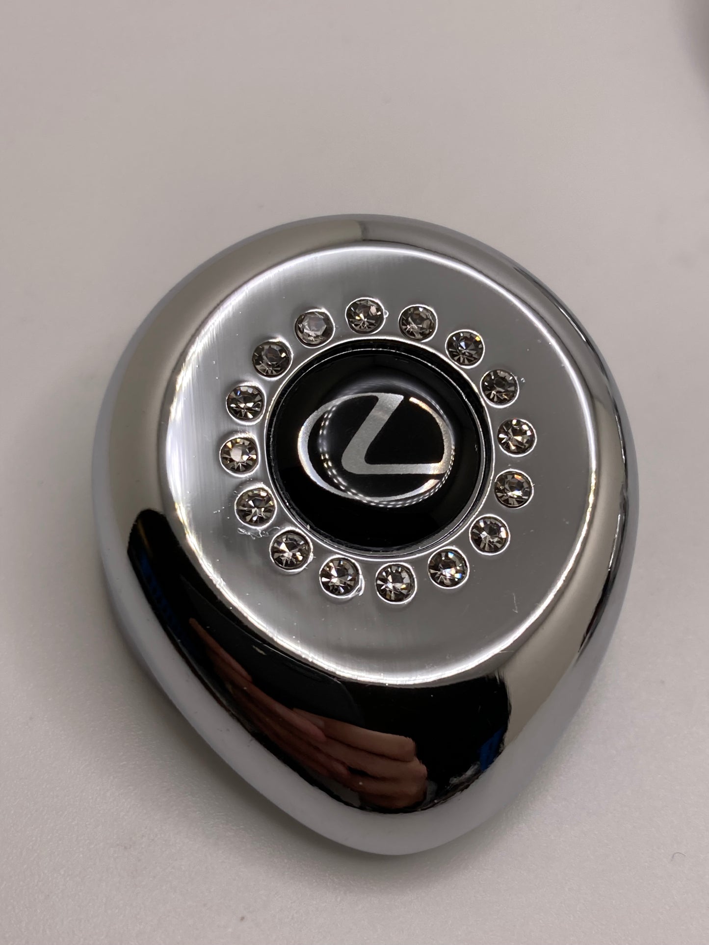Logo push start button cover w/ crystals