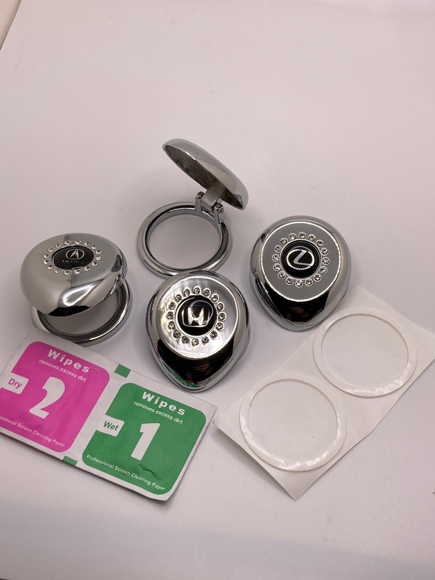 Logo push start button cover w/ crystals
