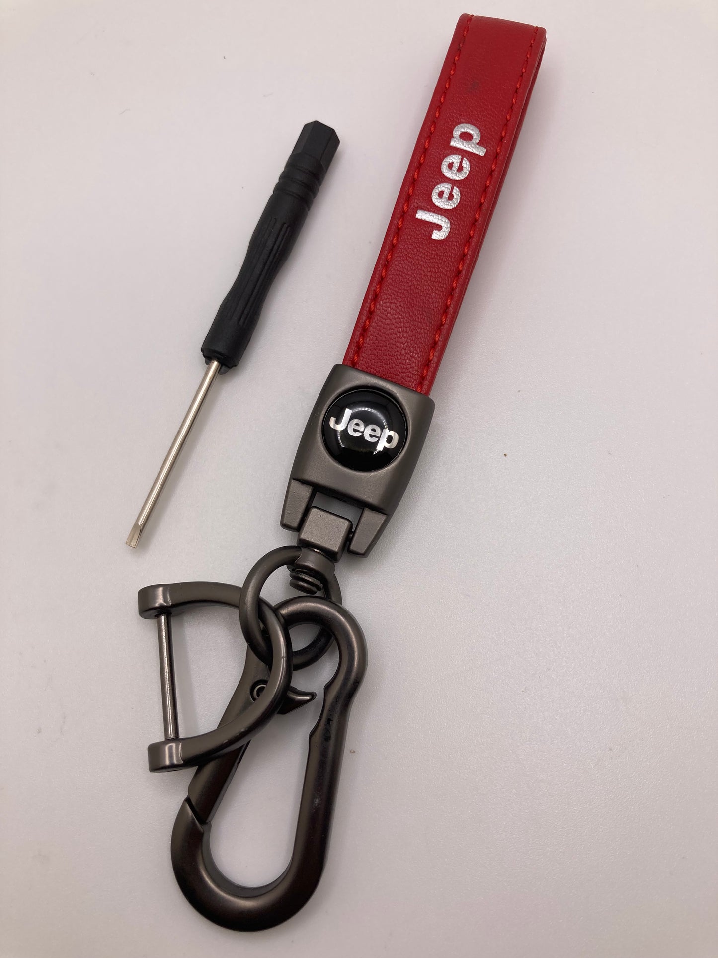 Jeep - Red Leather Keychains