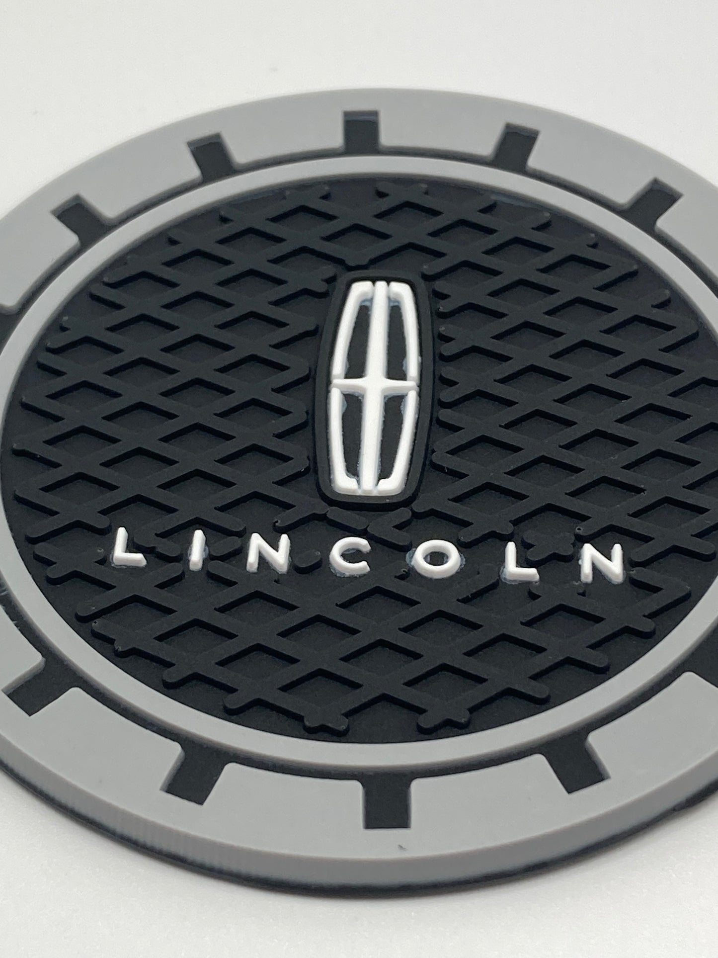 Lincoln - Cup Holder Coasters - 2pcs set - Grey Border
