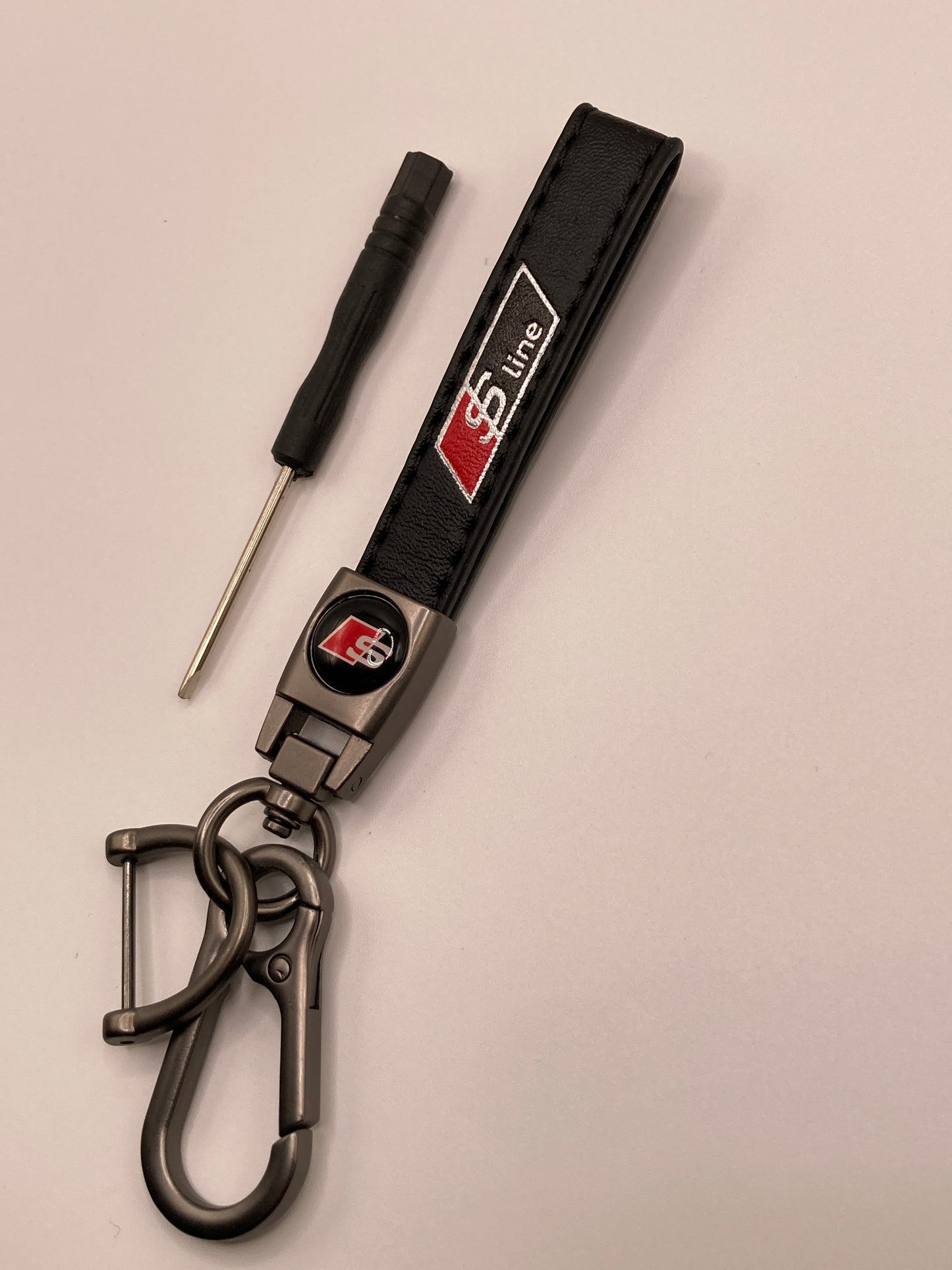 Audi - S-Line - Sport Series - Leather Keychain - Black