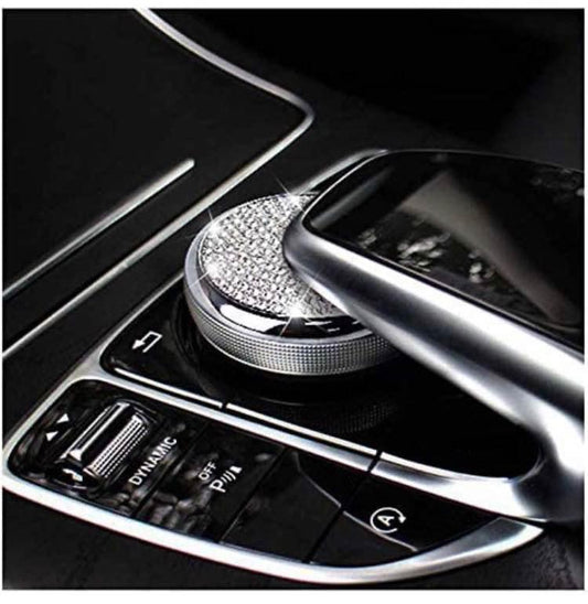 Blinged out media knob cover for Mercedes Benz