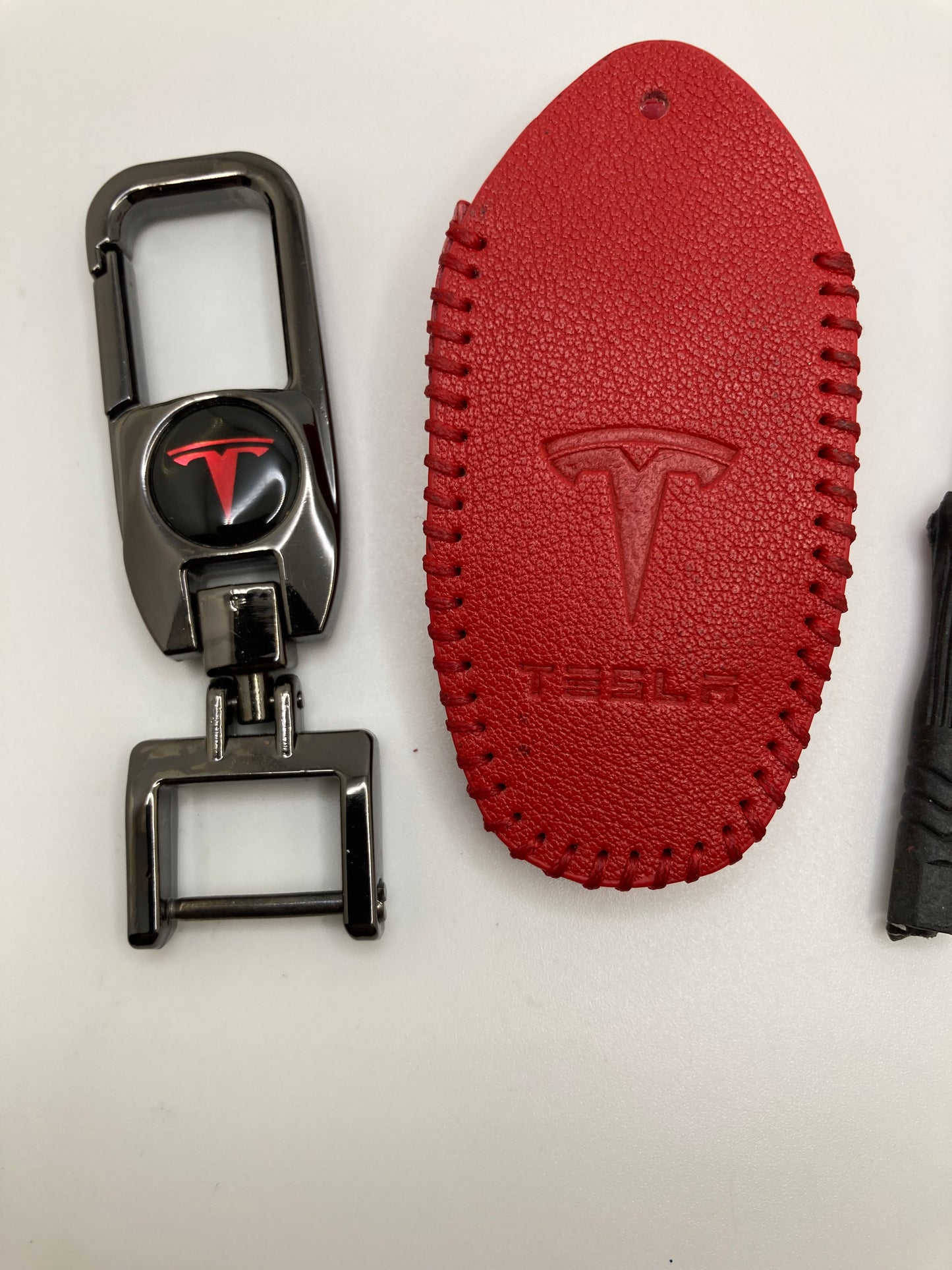Clip-style with red leather