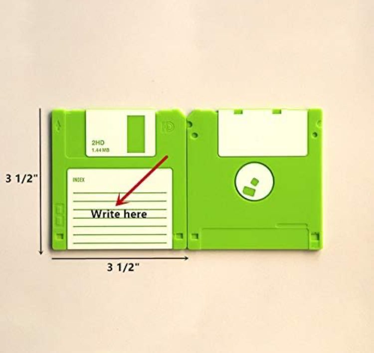 Floppy Silicone Disk Coasters - Retro Writing Coasters - Set of 6 Pieces