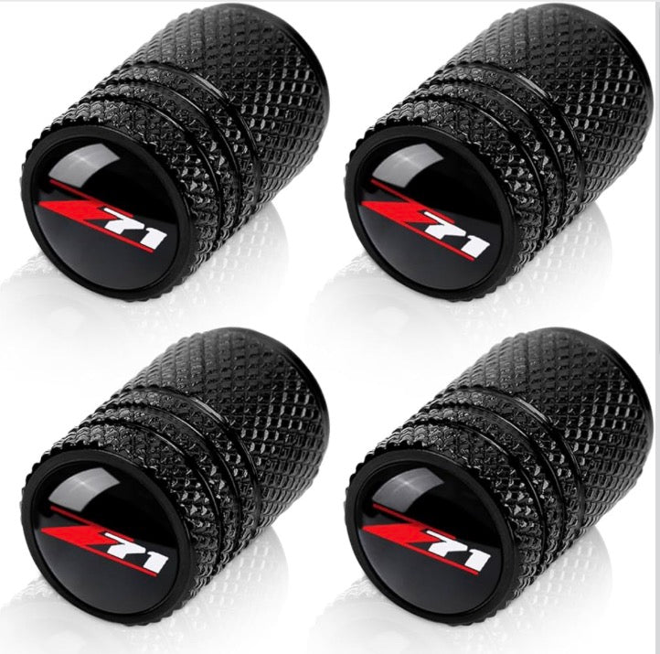 Chevy - Z71 Series - Valve Stem Cap Set - 4pcs - Black