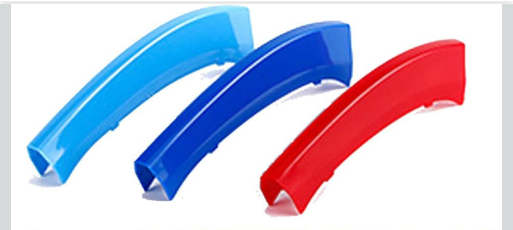 Tri-Colored Grille Insert Trims, 1Set(3pcs) W/Standard Front Stripe Grille Insert Trims Comaptible for 2011-2017 BMW F25 X3/2014-2017/2018 F26 X4 Center Kidney Grill (7Beams)
