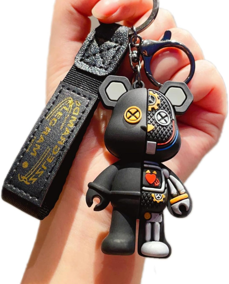 Skull Robot Bear keychain