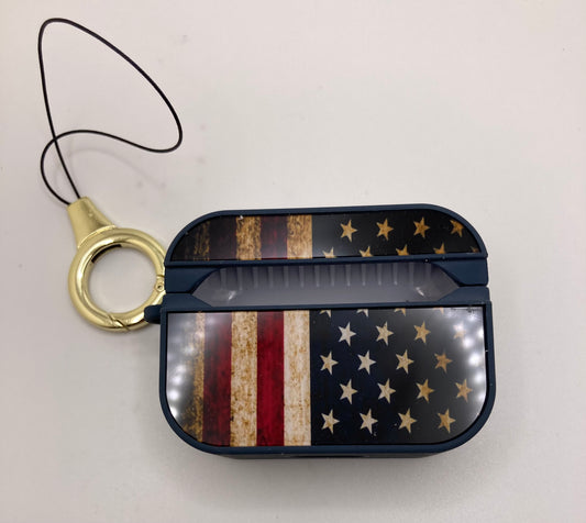 AirPod 3rd gen magnetic case cover - rustic flag