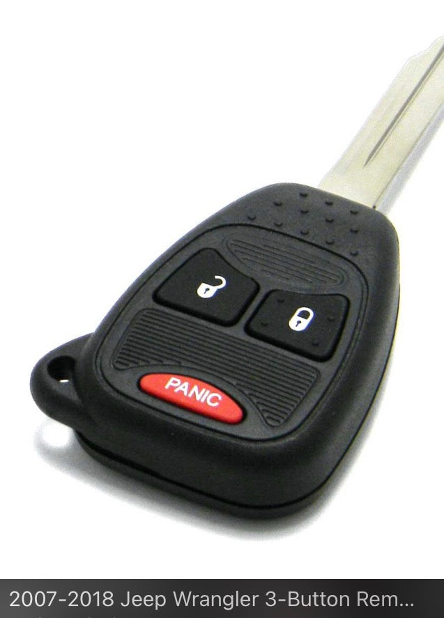 Jeep - Wrangler Leather Key Fob Cover - black/red