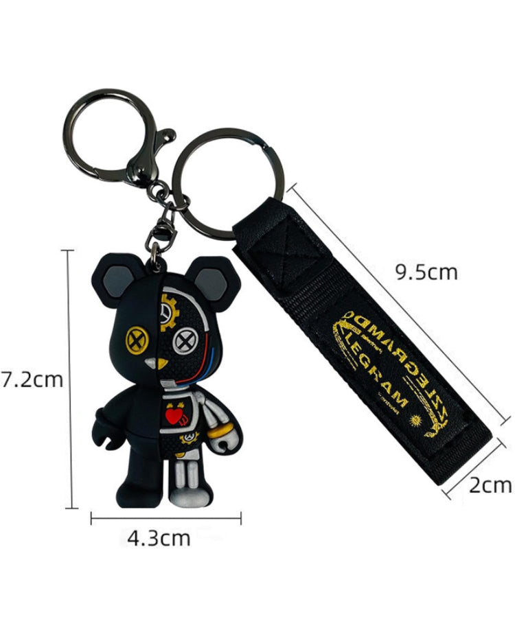 Skull Robot Bear keychain
