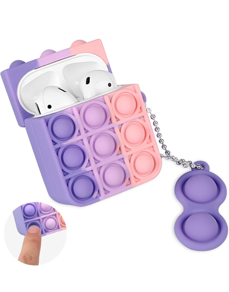 Silicone AirPod case cover with Push Pop Bubble for AirPods - gen 1/2
