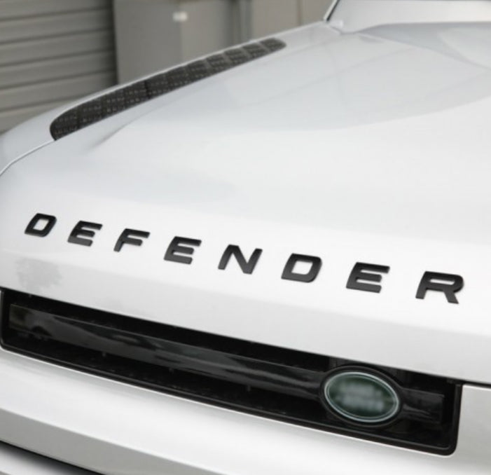Land Rover - Defender - Hood Emblem Lettering - Matte Black - 2020-2024