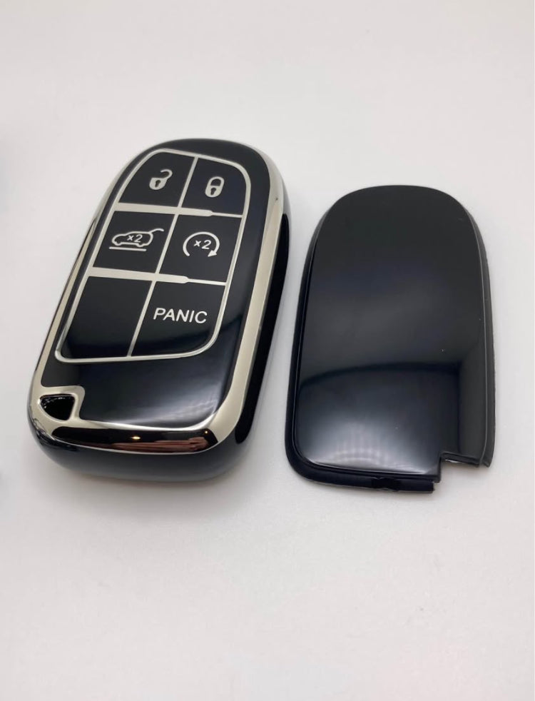 Dodge - Black/Chrome keychain and key fob case set
