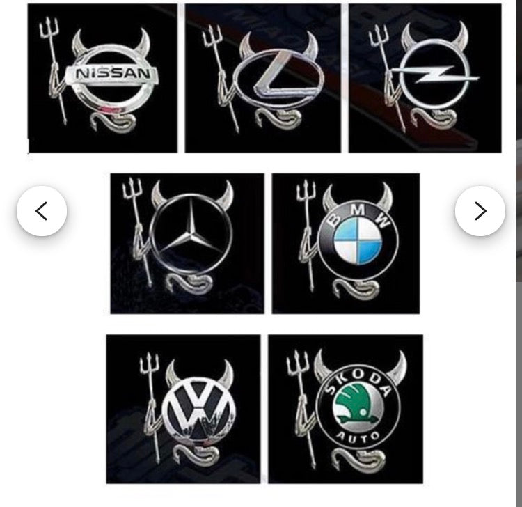 Car Emblem Decor - Devil - Angel - Bat - Crab