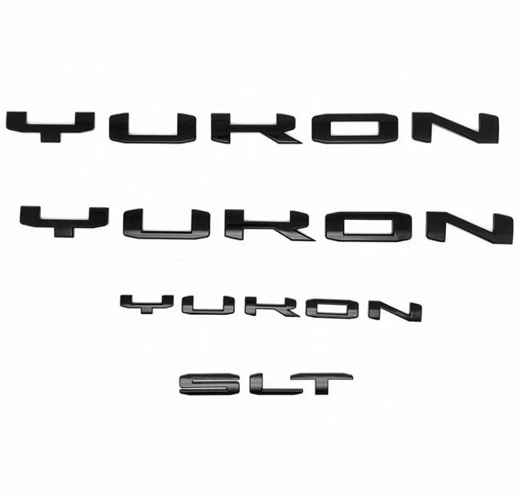 4Pack OEM Yukon SLT Emblem for Yukon XL 2019-2025 84831809 Gloss Black