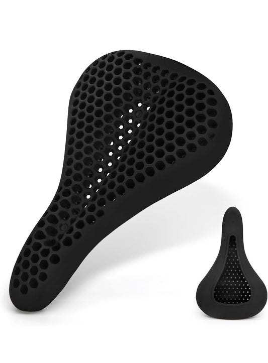 Mzyrh Bike Seat Cushion - Gel Padded Bike Seat Cover for Men & Women - Black