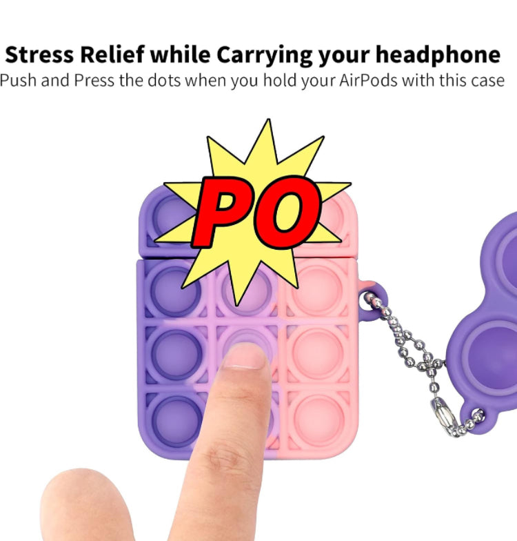 Silicone AirPod case cover with Push Pop Bubble for AirPods - gen 1/2