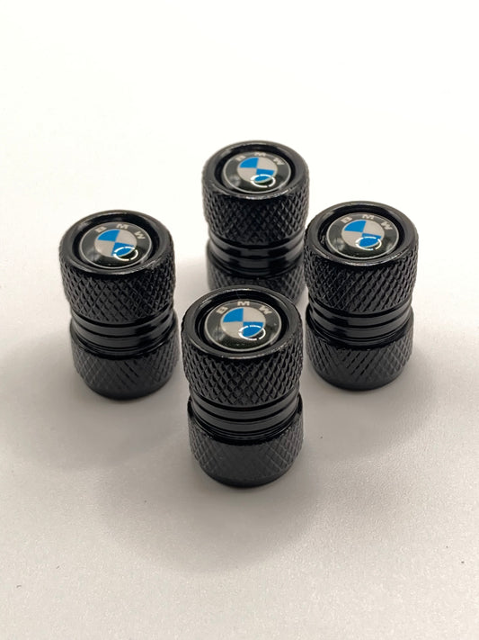 BMW - Black Round valve stem cap set - 4pcs