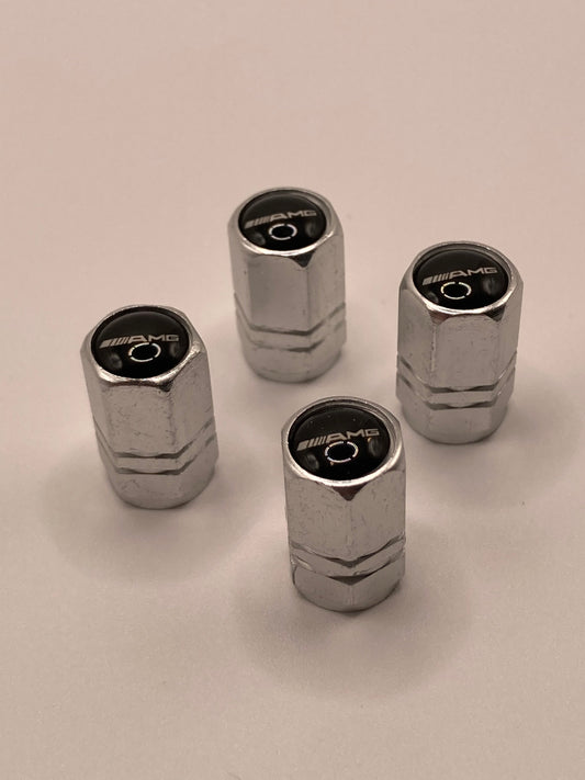 Mercedes - AMG - chrome valve stem cap set - 4pcs