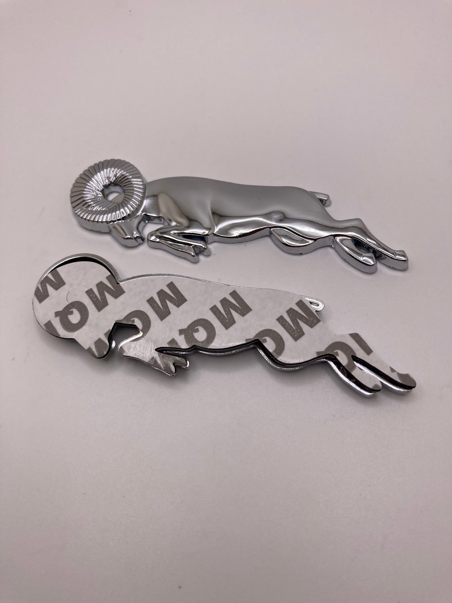 2 piece - 3D Emblem - Leaping Ram - Body Fender Emblem for Ram 1500 (Chrome)