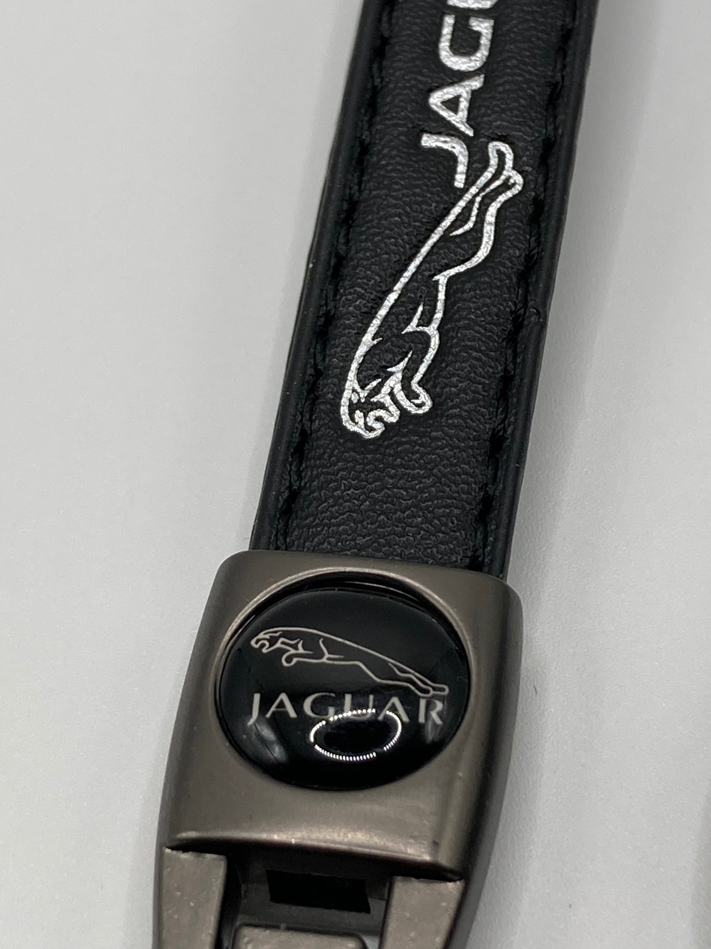 Jaguar - 2pcs black leather keychain gift set