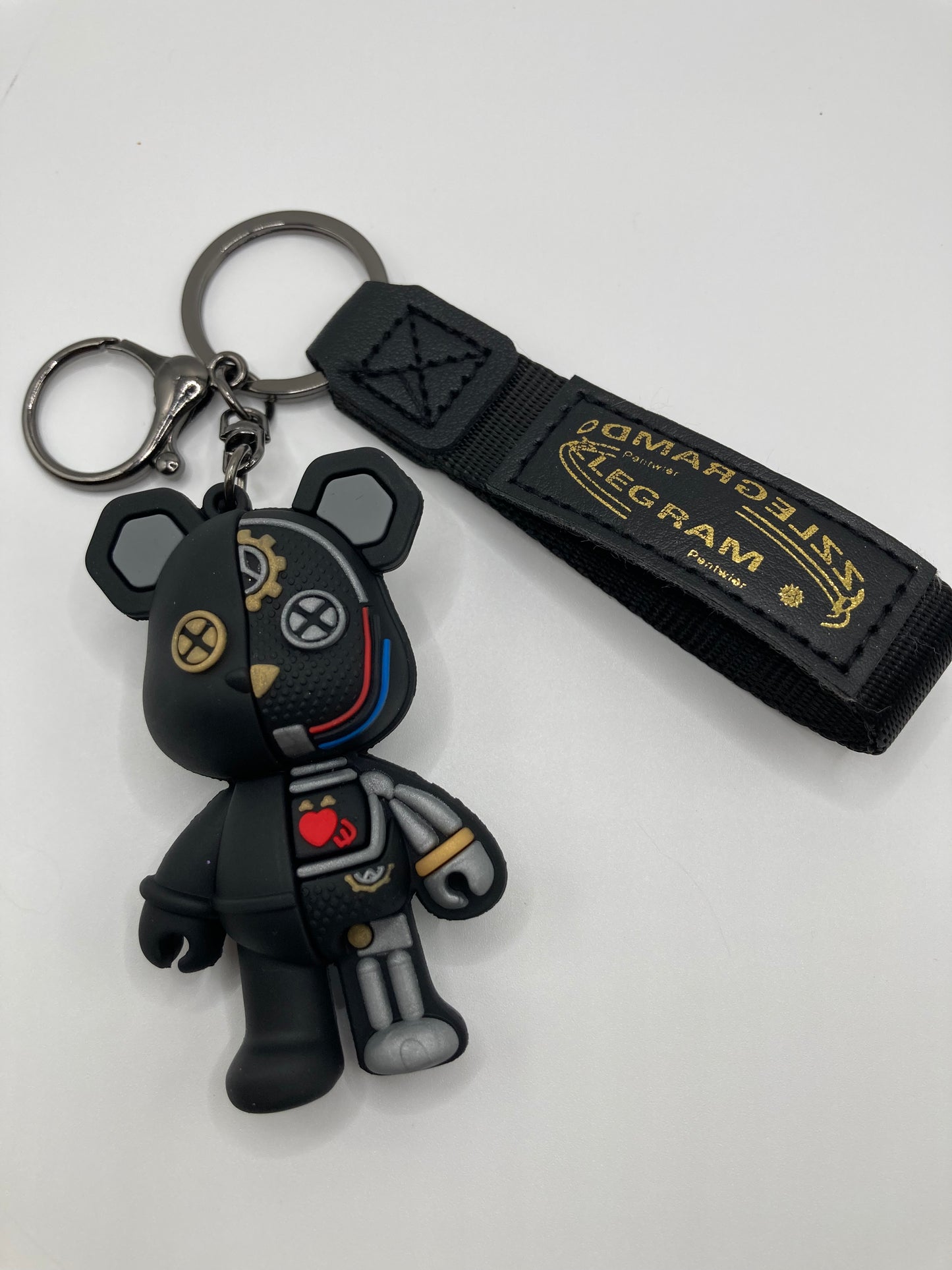 Skull Robot Bear keychain