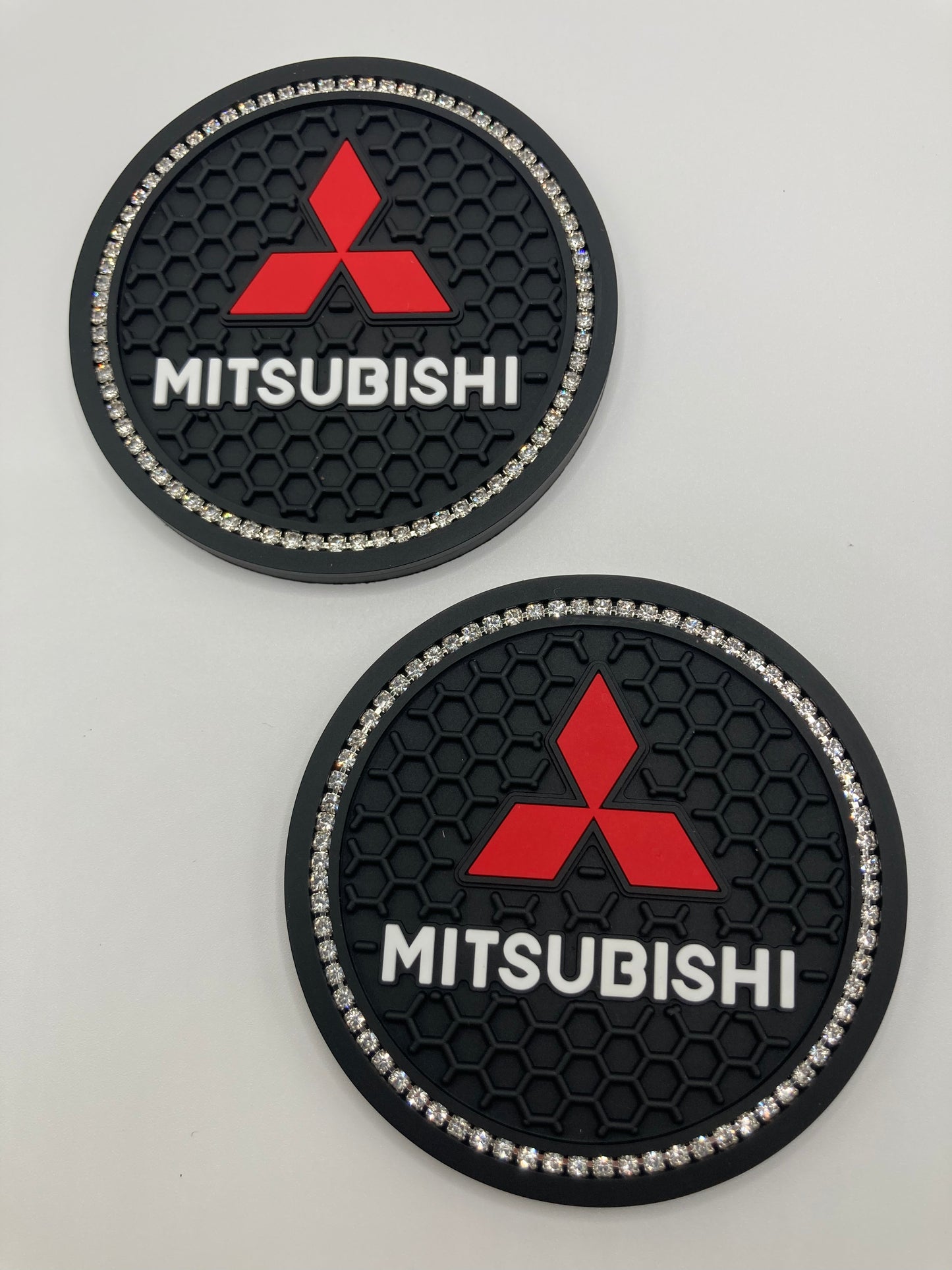 Mitsubishi - blinged out cup holder coasters - 2pcs set