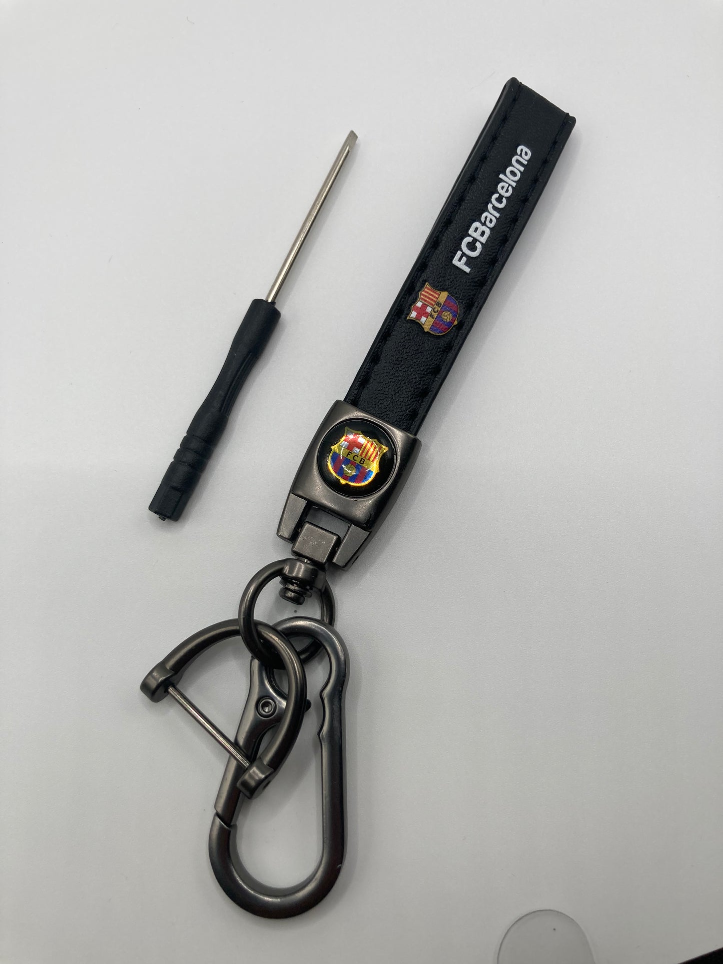 Soccer - UEFA - FCBarcelona Leather Keychain