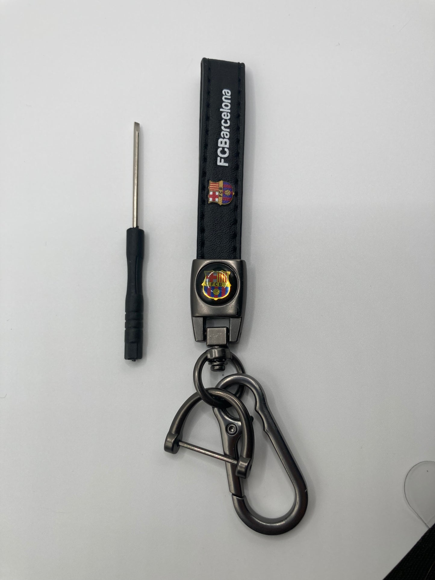 Soccer - UEFA - FCBarcelona Leather Keychain