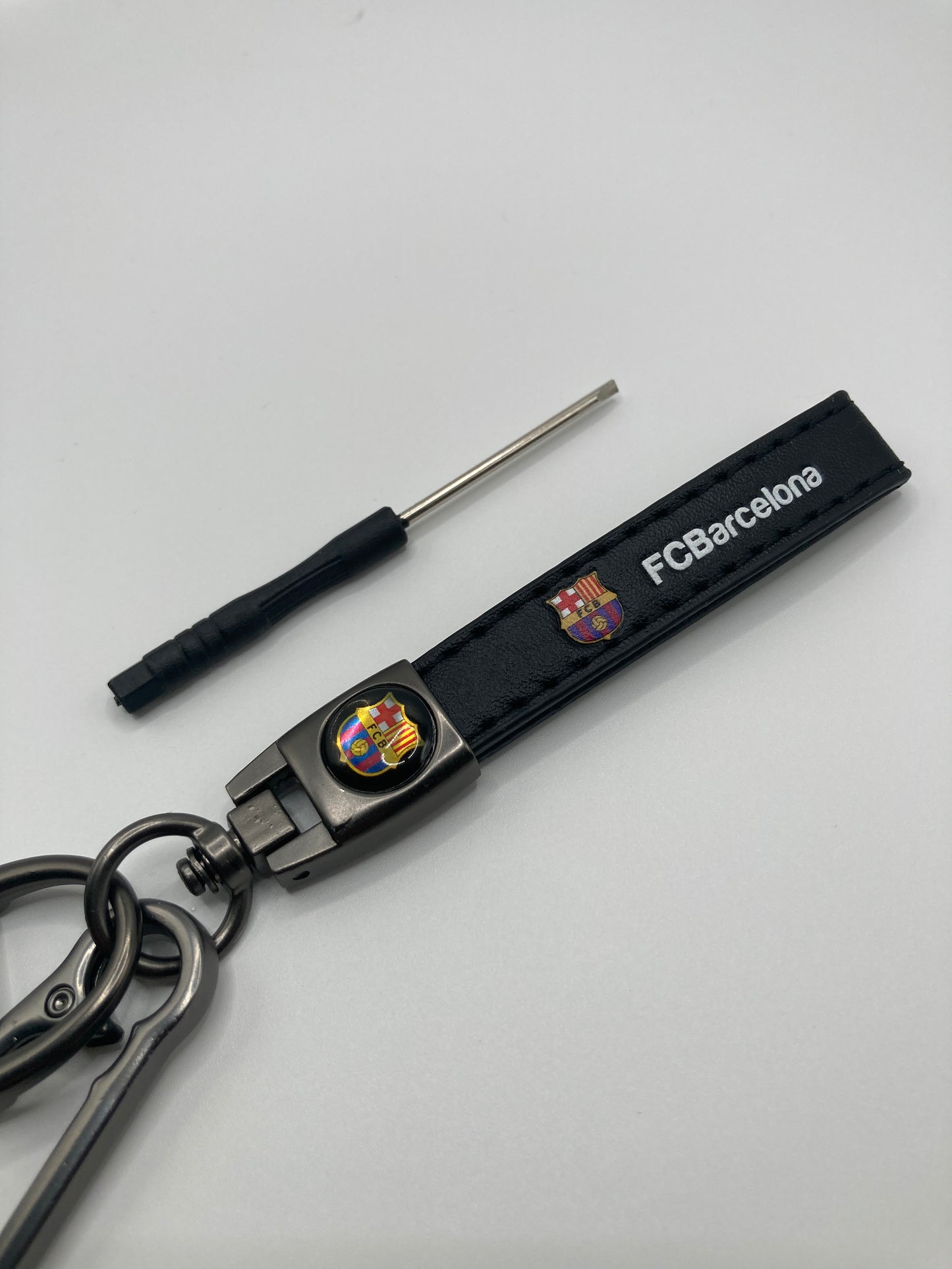 Soccer - UEFA - FCBarcelona Leather Keychain