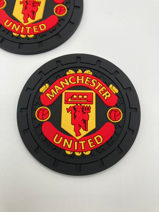 Soccer - Manchester United - Car Cup Holder Coasters - 2pcs