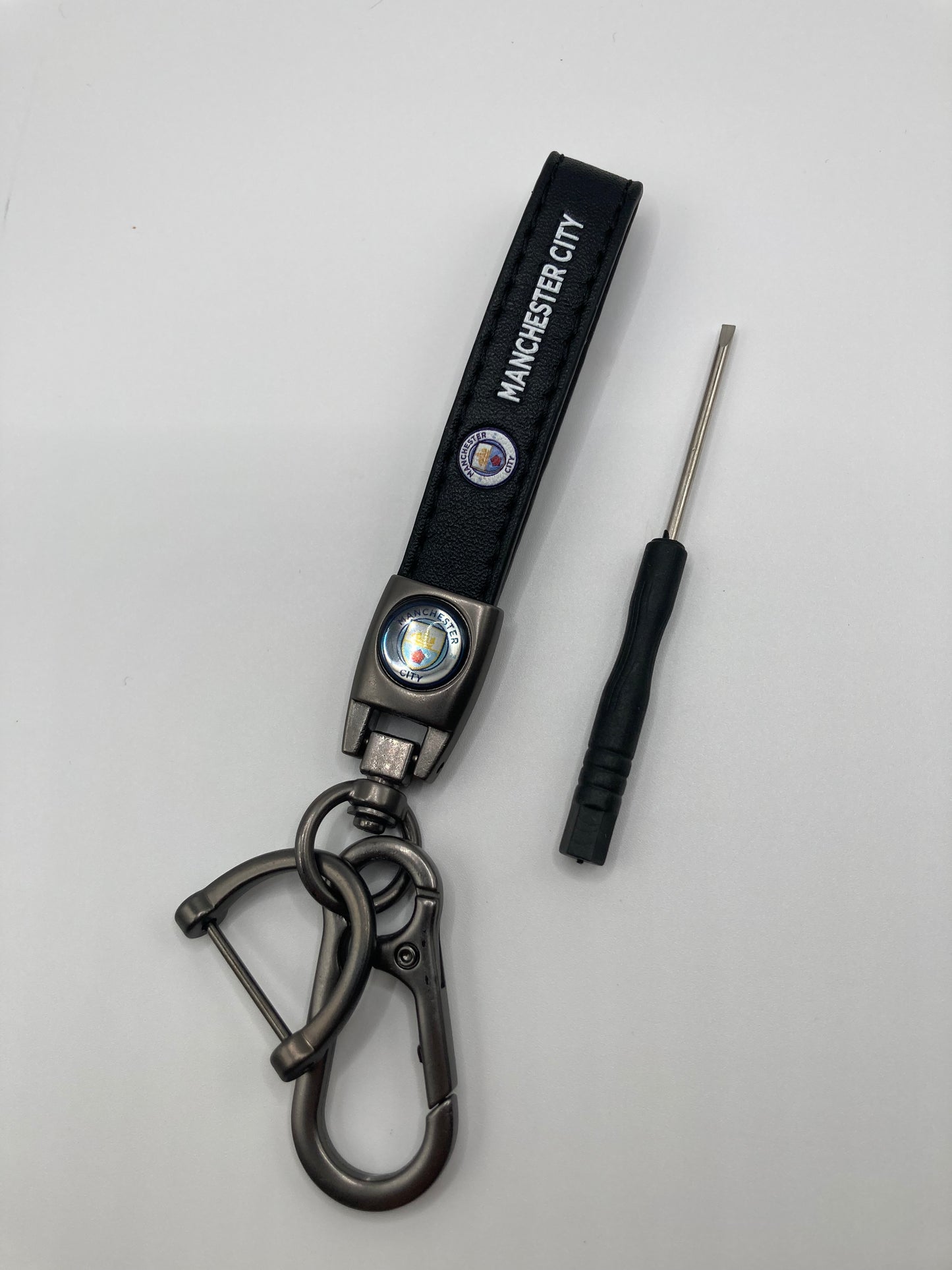 Soccer - Manchester City - Leather Keychain